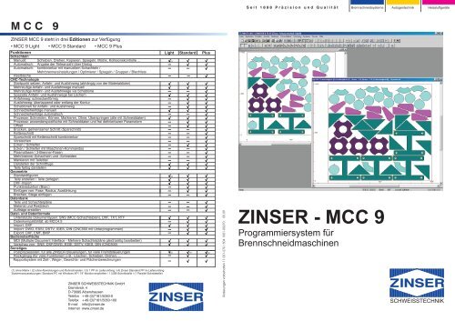 ZINSER - MCC 9 - Zinser Schweisstechnik GmbH