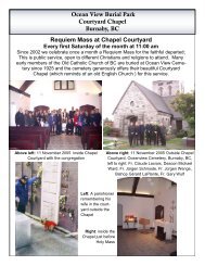 Requiem Mass at Ocean View Burial Park, Burnaby, BC - The Old ...