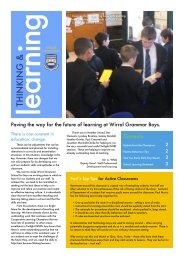 Learning & Thinking Newsletter2 - Wirral Grammar School for Boys