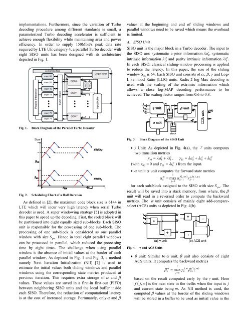 Implementation of A High-Speed Parallel Turbo Decoder for 3GPP ...