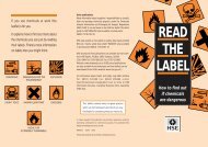 INDG352 - Read the label - how to find out if chemicals are ... - UCU