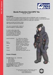 Bomb Protection Suit Sps®10a - Force Ware Gmbh