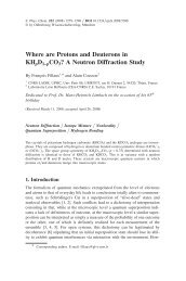 Where are Protons and Deuterons in KHpD1âpCO3? A Neutron ...