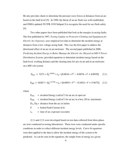 arc-flash analysis of utility power systems - Michigan Technological ...