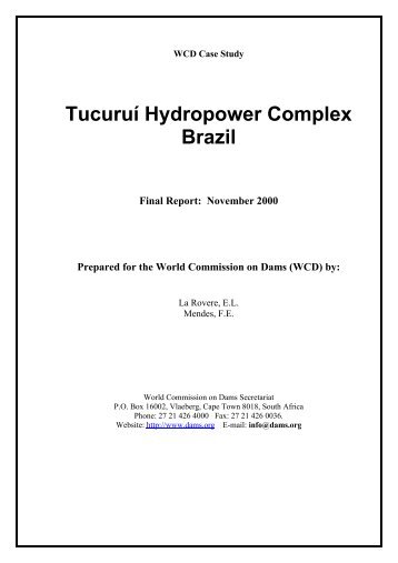 Case study: Tucurui Dam, Brazil - Instituto Acende Brasil