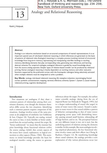 Analogy and Relational Reasoning - UCLA Reasoning Lab