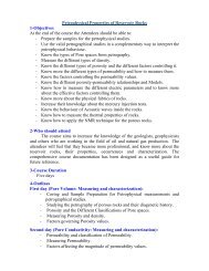 Petrophysical Properties of Reservoir Rocks 1-Objectives At the end ...