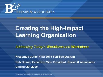 Creating the High-Impact Learning Organization - National ...