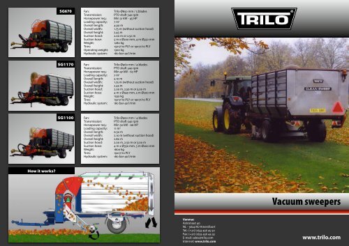 Vacuum sweepers - Trilo