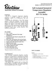 Self-Actuated Instantrol Temperature Regulator Assembly RT-711 ...