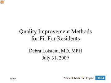 QI Methods - UCLA Fit for Healthy Weight Program