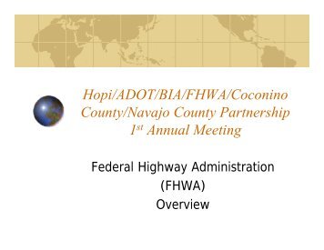 FHWA Overview - Arizona Tribal Transportation