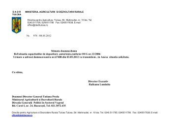 situaÈia capacitÄÈilor de depozitare autorizate - MADR - Ministerul ...