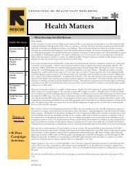 Health Matters - International Rescue Committee