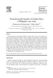 Potential health benefits of Golden Rice: a Philippine case study