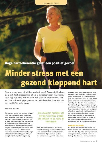 Minder stress met een gezond kloppend hart - Heartmath Benelux