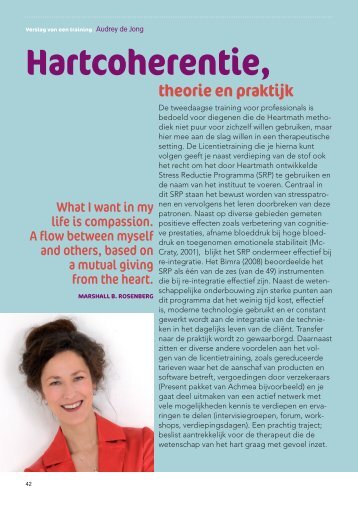 Hartcoherentie, theorie en praktijk - Heartmath Benelux