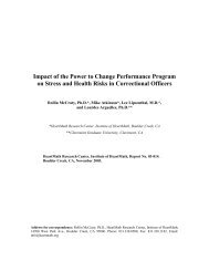 Impact of the Power to Change Performance Program on Stress and ...