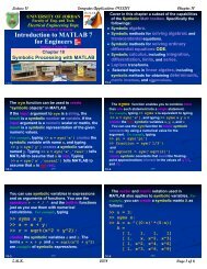 Introduction to MATLAB 7 for Engineers - The University of Jordan