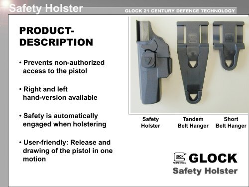 Presentation - Glock Pistols - NIOA LEM