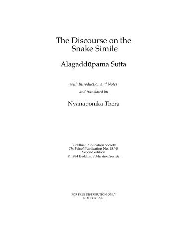 The Discourse on the Snake Simile (.pdf) - HolyBooks.com