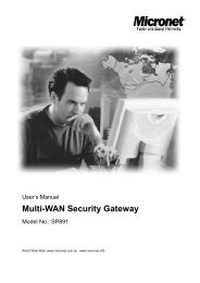 Multi-WAN Security Gateway - Micronet-Network Camera, Switch ...