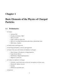 Basic Elements of the Physics of Charged Particles - Geophysical ...