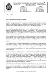 Letter to members 1 February 2002 - Vietnam Veterans Association ...