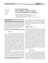 Z-scan measurements of the nonlinear refractive - Electrical and ...