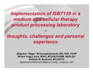 Implementation of ISBT128 in a medium size cellular ... - ICCBBA