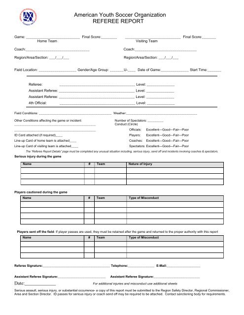 Ayso Player Id Card Template