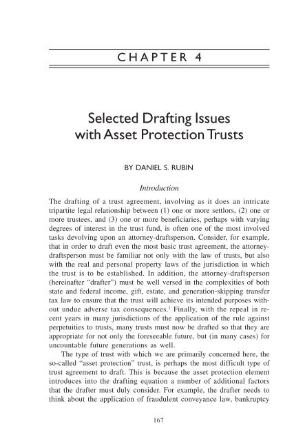 Asset Protection Strategies - Moses & Singer, LLP