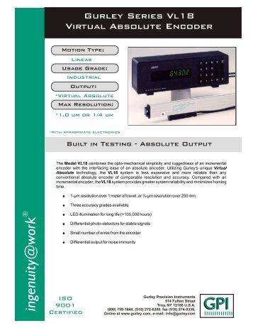 datasheet - Gurley Precision Instruments