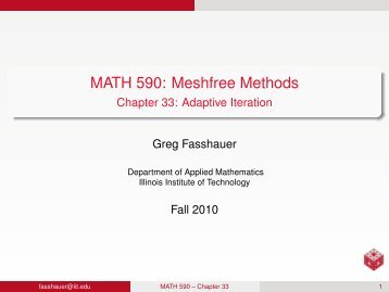 Chapter 33 - Applied Mathematics - Illinois Institute of Technology