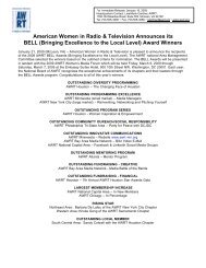 Press Release - BELL Awards - Alliance for Women in Media