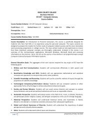 page 1 ESSEX COUNTY COLLEGE Business Division CIS 107 ...