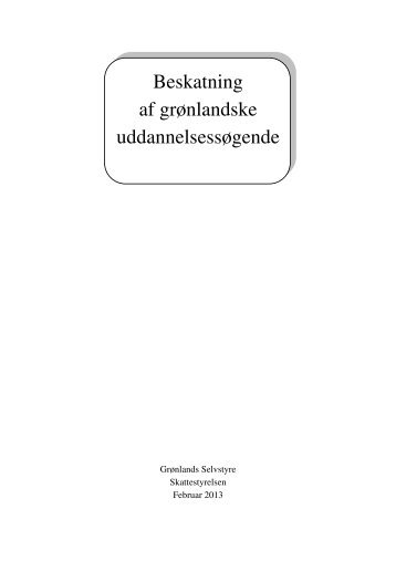 Beskatning af grÃ¸nlandske uddannelsessÃ¸gende - Sunngu