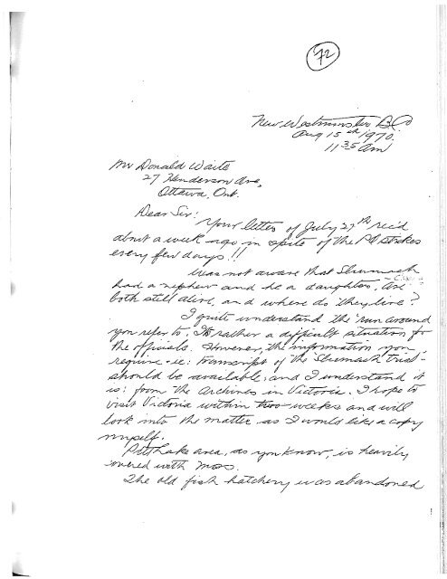 Letters from Duncan E. McPhaden to Donald E. Waite - Slumach