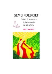 Der Gemeindebrief März - April 2012 - Ev.-luth. Kirchengemeinde ...