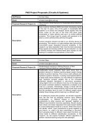 PhD Project Proposals (Circuits & Systems) - EEE