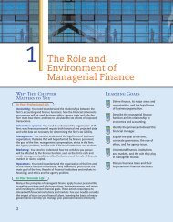 Chapter 1: The Role and Environment of Managerial Finance