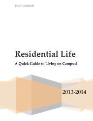 Residential Life at SUNY Cobleskill