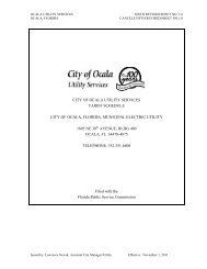 city of ocala utility services tariff schedule city of ocala, florida ...