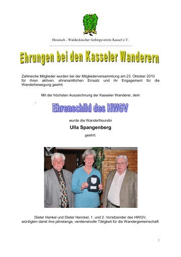 Ulla Spangenberg - Hessisch- Waldeckischer Gebirgs