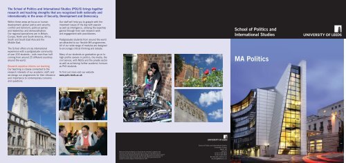 MA Politics - School of Politics International Studies - University of ...