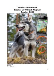 Tracker Hunter Android manual svensk