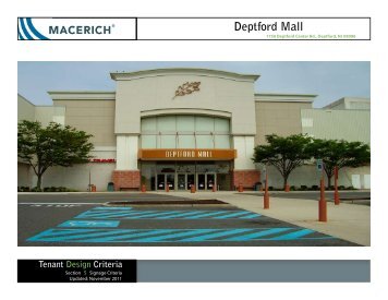 Deptford Mall Signage Criteria - Macerich