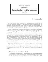 Introduction to the octopus code - TDDFT.org