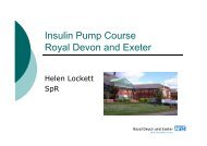 Insulin Pump Course, Royal Devon & Exeter Hospital - The Diabetes ...