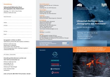 Ultraschall-Refresher-Kurs âSonographie des Abdomensâ - SGUM
